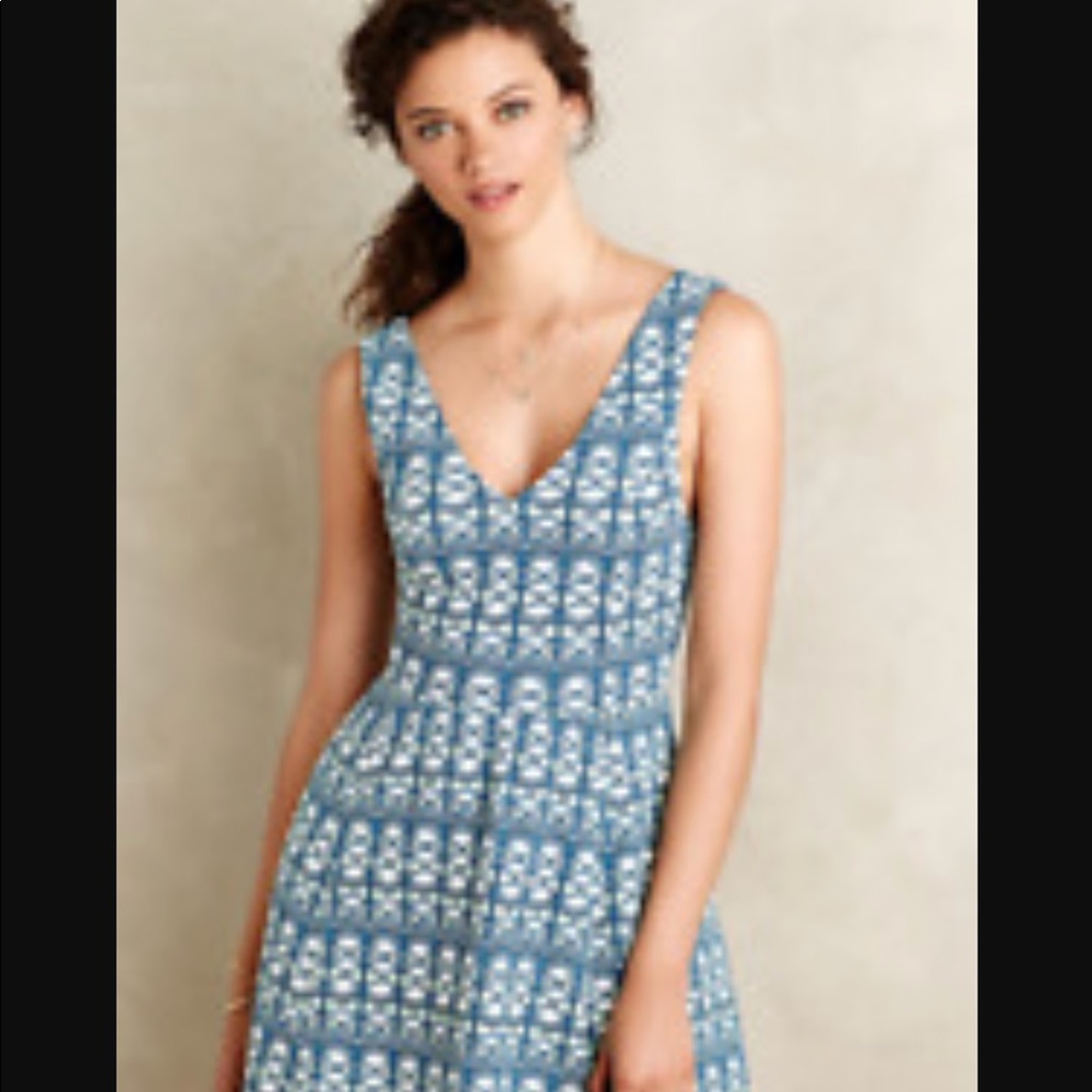 Anthropologie Maeve Geometric Dress